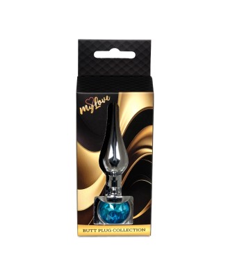 MyLove Toys - Jewellery Silver BUTT PLUG- Light Blue