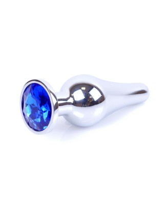 MyLove Toys - Jewellery Silver BUTT PLUG- Dark Blue