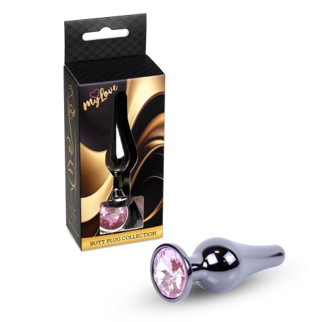 MyLove Toys - Jewellery Dark Silver BUTT PLUG- Rose
