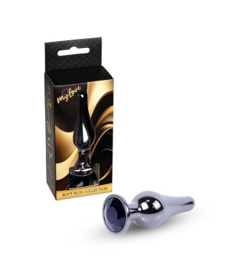 MyLove Toys - Jewellery Dark Silver BUTT PLUG- Black