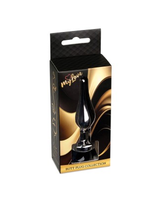 MyLove Toys - Jewellery Dark Silver BUTT PLUG- Black