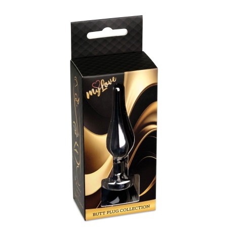 MyLove Toys - Jewellery Dark Silver BUTT PLUG- Black