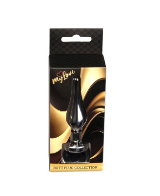 MyLove Toys - Jewellery Dark Silver BUTT PLUG- Black