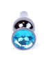 MyLove Toys - Jewellery - C.Srebrny Korek Analny z Kryształkiem - Niebieski