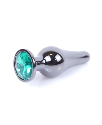 MyLove Toys - Jewellery - C.Srebrny Korek Analny z Kryształkiem - Zielony