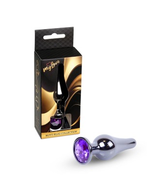 MyLove Toys - Jewellery Dark Silver BUTT PLUG- Purple