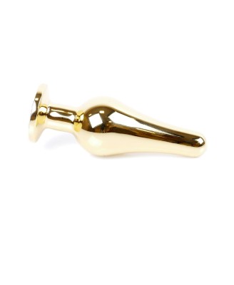 MyLove Toys - Jewellery - Złoty Korek Analny z Kryształkiem - Bezbarwny