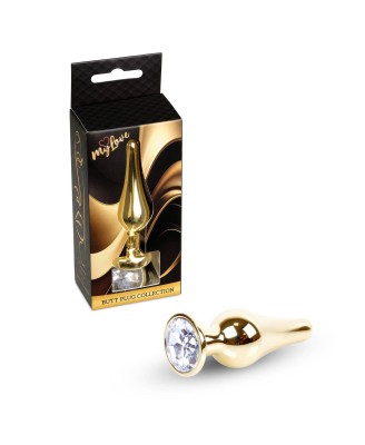 MyLove Toys - Jewellery Gold BUTT PLUG- Clear