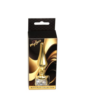 MyLove Toys - Jewellery Gold BUTT PLUG- Clear