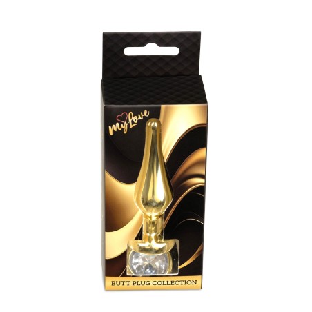 MyLove Toys - Jewellery Gold BUTT PLUG- Clear