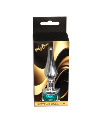 MyLove Toys - Jewellery Silver BUTT PLUG- Green