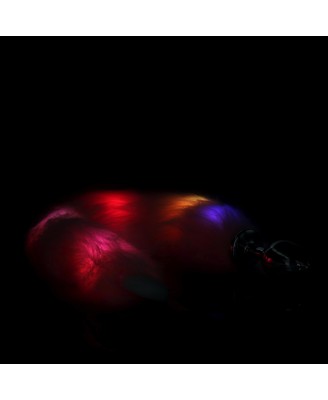Ouch! Light-up - Korek Analny z Ogonem Lisa - Różowy