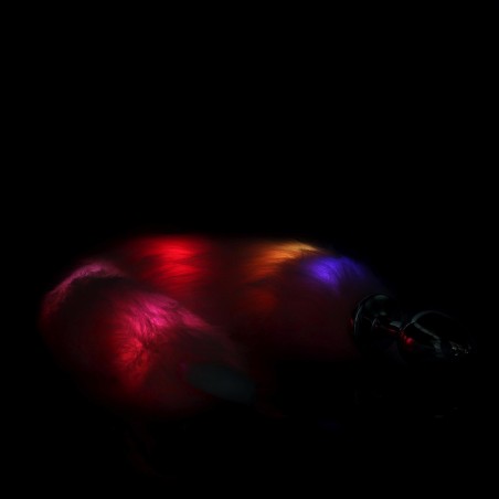 Ouch! Light-up - Korek Analny z Ogonem Lisa - Różowy