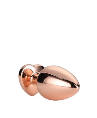GLEAMING LOVE ROSE GOLD - Korek Analny z Kryształkiem Serce - Czerwony - M