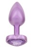Diamond Heart Plug - Fioletowy Korek Analny z Kryształkiem