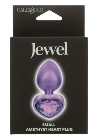 Diamond Heart Plug - Fioletowy Korek Analny z Kryształkiem