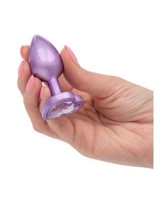 Diamond Heart Plug - Fioletowy Korek Analny z Kryształkiem