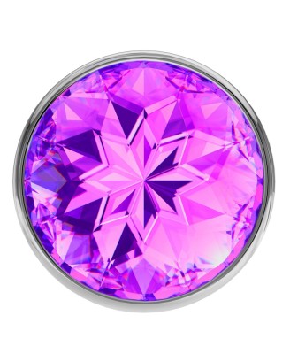 Powiększony korek analny Diamond Fioletowy Sparkle - XL