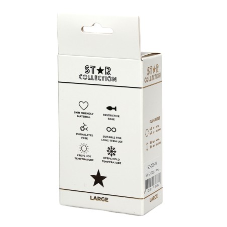 Star Collection - Różowy silikonowy korek analny L - Fiolet Kryształ