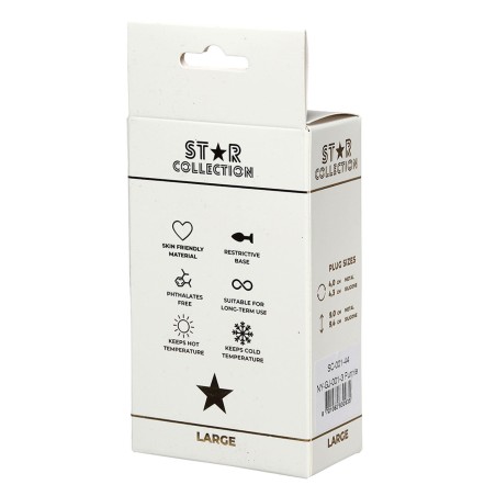 Star Collection - Fioletowy silikonowy korek analny L - Fioletowy Kryształ