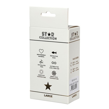Star Collection - Fioletowy silikonowy korek analny L - J.Róż Kryształ
