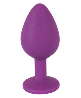 Colorful Joy - Silikonowy Korek Analny z Kryształkiem - Fioletowy