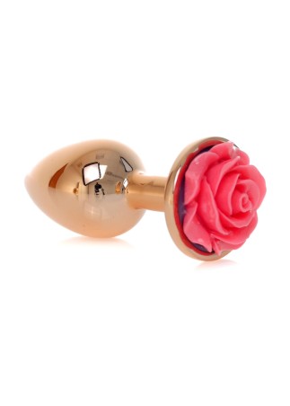 MyLove Toys - Korek Analny Rose Gold z Różową Różą