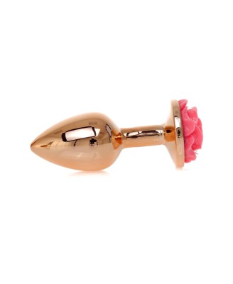MyLove Toys - Korek Analny Rose Gold z Różową Różą