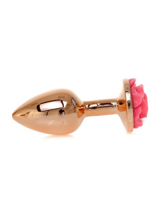 MyLove Toys - Korek Analny Rose Gold z Różową Różą