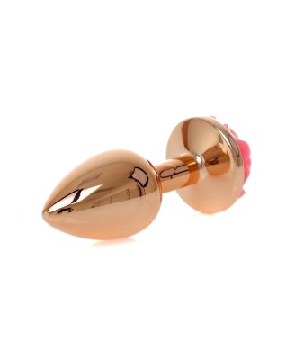 MyLove Toys - Korek Analny Rose Gold z Różową Różą