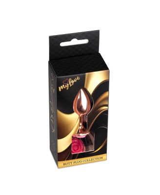 MyLove Toys - Korek Analny Rose Gold z Różową Różą