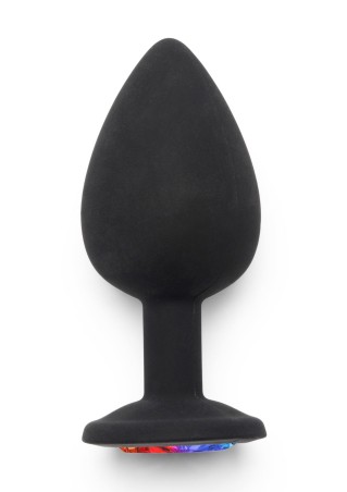 Rainbow Booty Jewel - Czarny Korek Analny z Kryształkiem