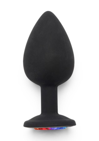 Rainbow Booty Jewel - Czarny Korek Analny z Kryształkiem