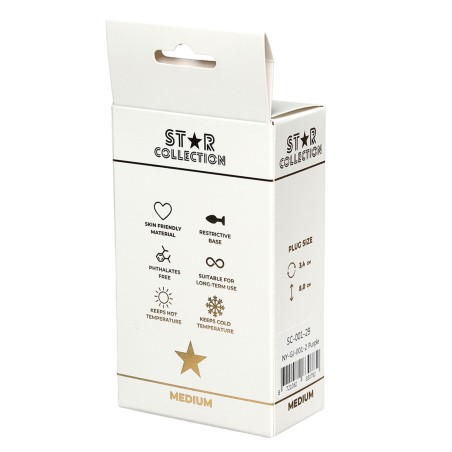 Star Collection - Fioletowy Silikonowy korek analny M - Fioletowy Kryształ