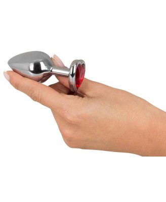 Diamond Butt Plug - Korek Analny z Czerwonym Kryształkiem - M