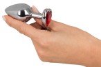 Diamond Butt Plug - Korek Analny z Czerwonym Kryształkiem - M