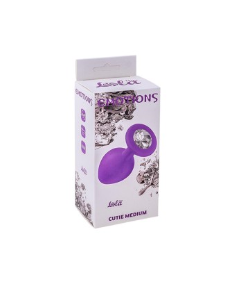 Emotions Cutie - Silikonowy Korek Analny z Kryształkiem - Bezbarwny - M