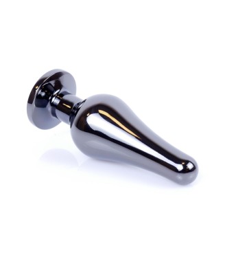 Plug-Jewellery Dark Silver BUTT PLUG- Red