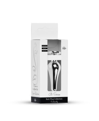 Plug-Jewellery Silver BUTT PLUG- Red