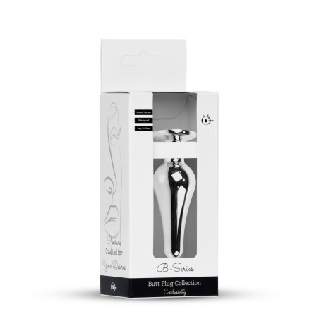 Plug-Jewellery Silver BUTT PLUG- Clear
