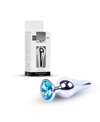 Plug-Jewellery Silver BUTT PLUG- Light Blue