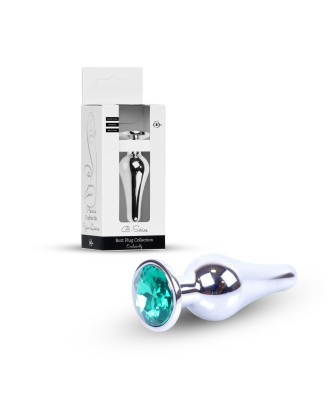 Plug-Jewellery Silver BUTT PLUG- Green