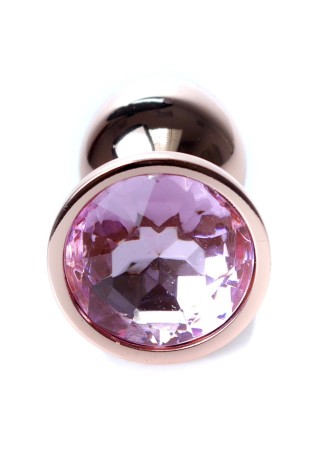MyLove Toys - Korek Analny rosegold z Kryształkiem - Różowy