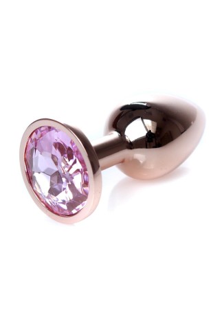MyLove Toys - Korek Analny rosegold z Kryształkiem - Różowy