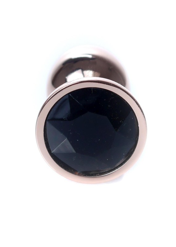 MyLove Toys - Korek Analny rosegold z Kryształkiem - Czarny