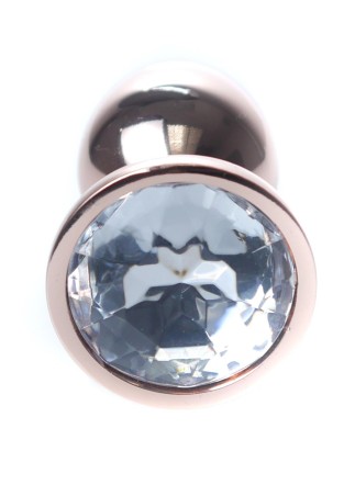 MyLove Toys - Korek Analny rosegold z Kryształkiem - Bezbarwny