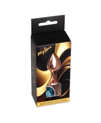 MyLove Toys - Jewellery Red Gold PLUG- Light Blue