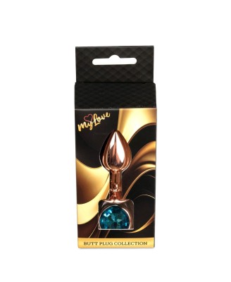 MyLove Toys - Jewellery Red Gold PLUG- Light Blue
