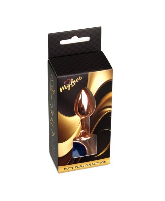 MyLove Toys - Jewellery Red Gold PLUG- Dark Blue