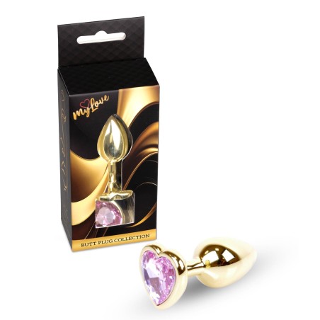 MyLove Toys - Jewellery Gold  Heart PLUG- Rose
